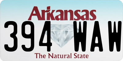 AR license plate 394WAW