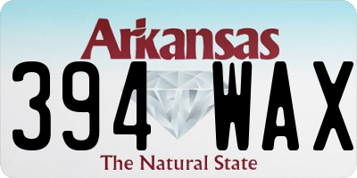 AR license plate 394WAX