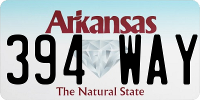 AR license plate 394WAY