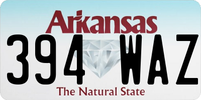 AR license plate 394WAZ