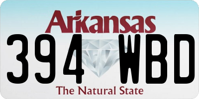AR license plate 394WBD