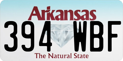 AR license plate 394WBF