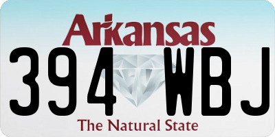 AR license plate 394WBJ