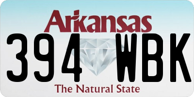 AR license plate 394WBK
