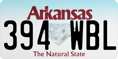 AR license plate 394WBL