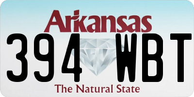 AR license plate 394WBT