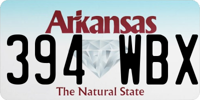 AR license plate 394WBX
