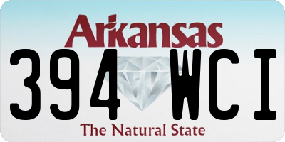 AR license plate 394WCI
