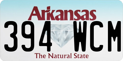 AR license plate 394WCM