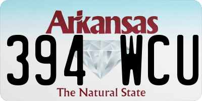 AR license plate 394WCU