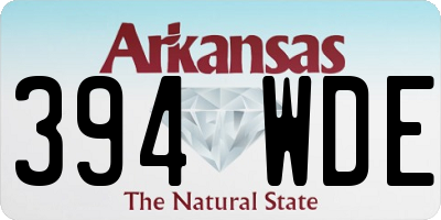 AR license plate 394WDE