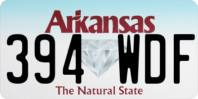 AR license plate 394WDF