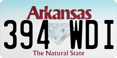 AR license plate 394WDI