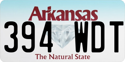 AR license plate 394WDT