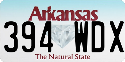 AR license plate 394WDX