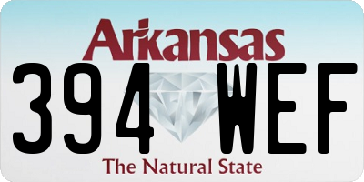 AR license plate 394WEF