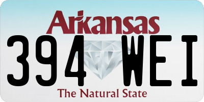 AR license plate 394WEI