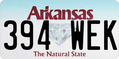 AR license plate 394WEK