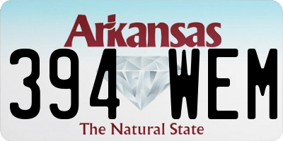 AR license plate 394WEM