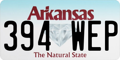 AR license plate 394WEP