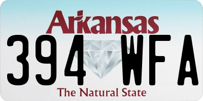 AR license plate 394WFA