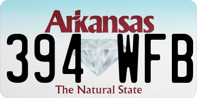 AR license plate 394WFB