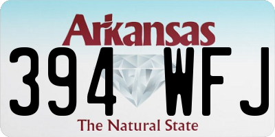 AR license plate 394WFJ