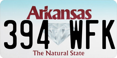 AR license plate 394WFK