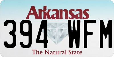AR license plate 394WFM