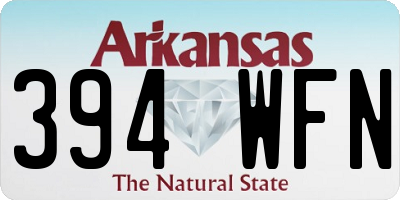 AR license plate 394WFN