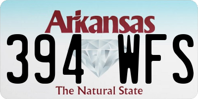 AR license plate 394WFS