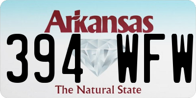 AR license plate 394WFW