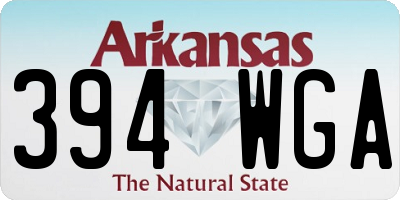 AR license plate 394WGA