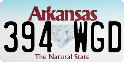 AR license plate 394WGD