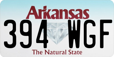 AR license plate 394WGF
