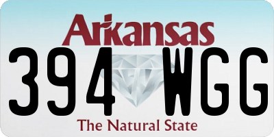 AR license plate 394WGG