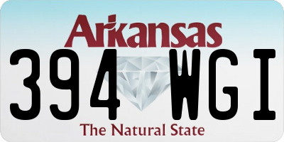 AR license plate 394WGI