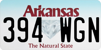 AR license plate 394WGN