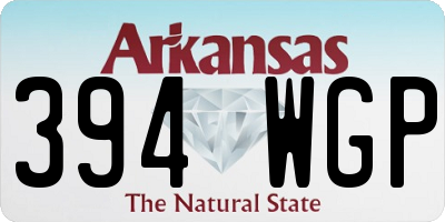 AR license plate 394WGP