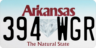 AR license plate 394WGR