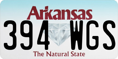 AR license plate 394WGS