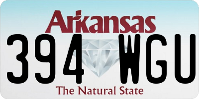 AR license plate 394WGU