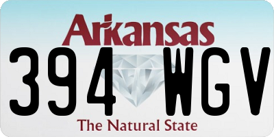AR license plate 394WGV
