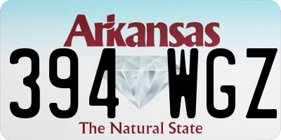AR license plate 394WGZ