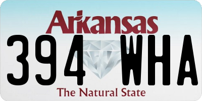 AR license plate 394WHA