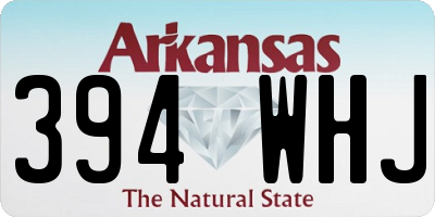 AR license plate 394WHJ