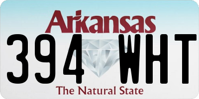 AR license plate 394WHT