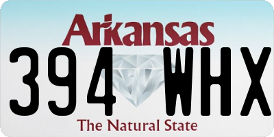 AR license plate 394WHX