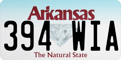 AR license plate 394WIA