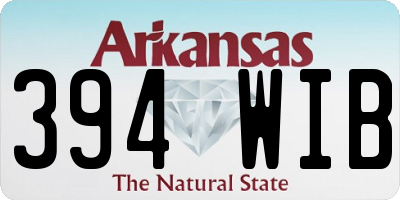 AR license plate 394WIB